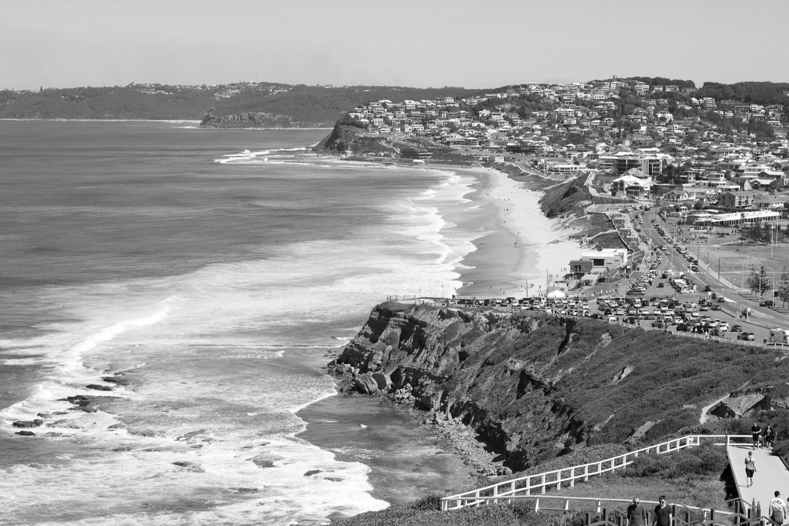 Newcastle coastline from above